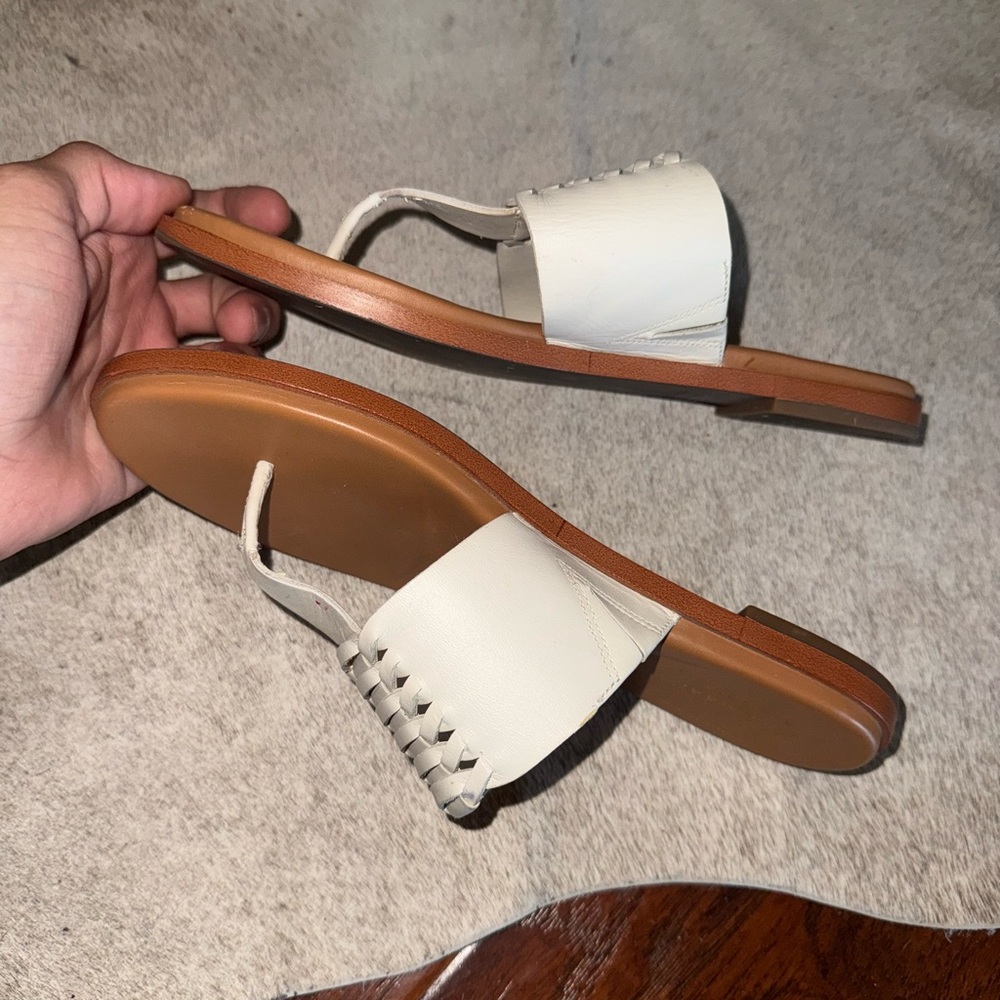 Cole Haan White and Tan Sandals/Flats Size 7.5 - Picture 8 of 9